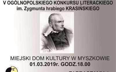 WIECZÓR FINAŁOWY V OGÓLNOPOLSKIEGO KONKURSU LITERACKIEGO im. Zygmunta hrabiego Krasińskiego