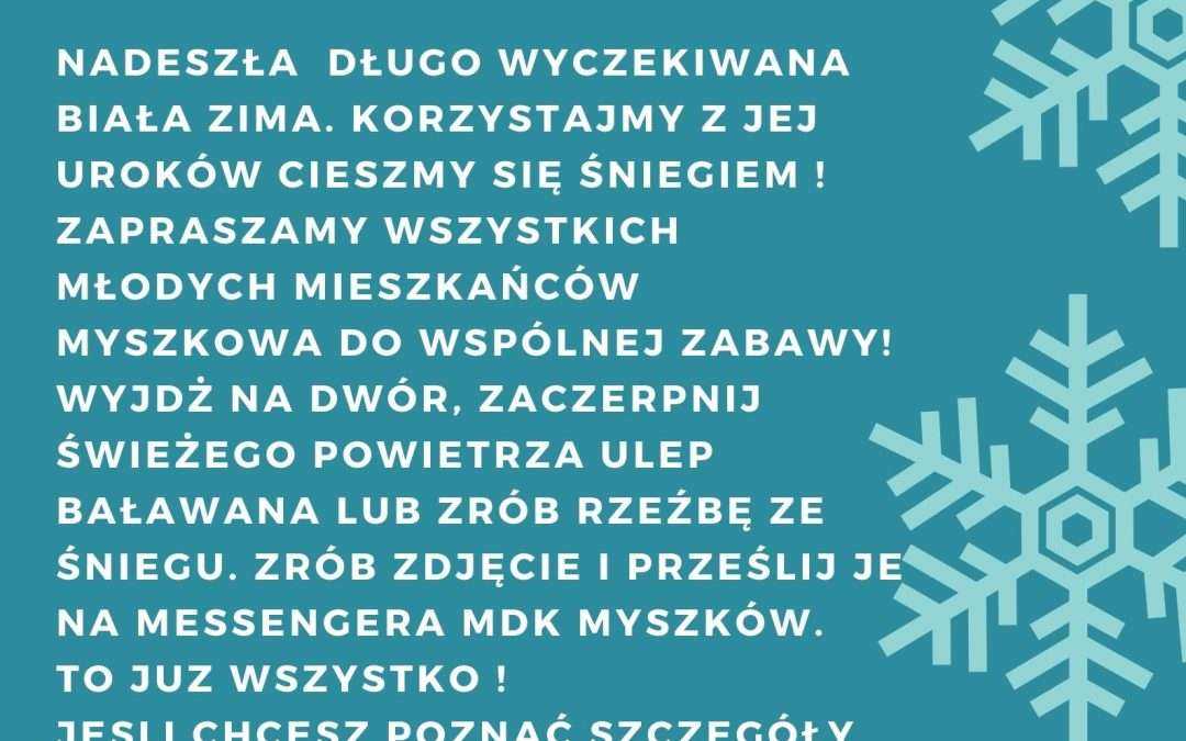 Konkurs na bałwana lub rzeźbę ze śniegu