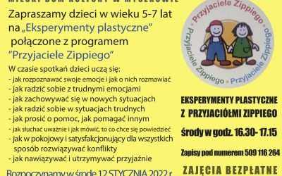 EKSPERYMENTY PLASTYCZNE Z PRZYJACIÓŁMI ZIPPIEGO