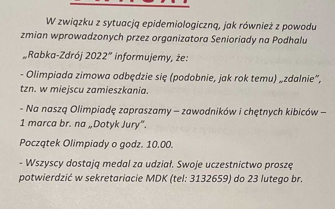 UWAGA Słuchacze